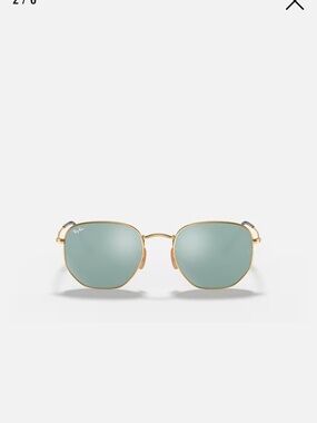 Ray-Ban Gold Frame Sunglasses with mirror Lenses